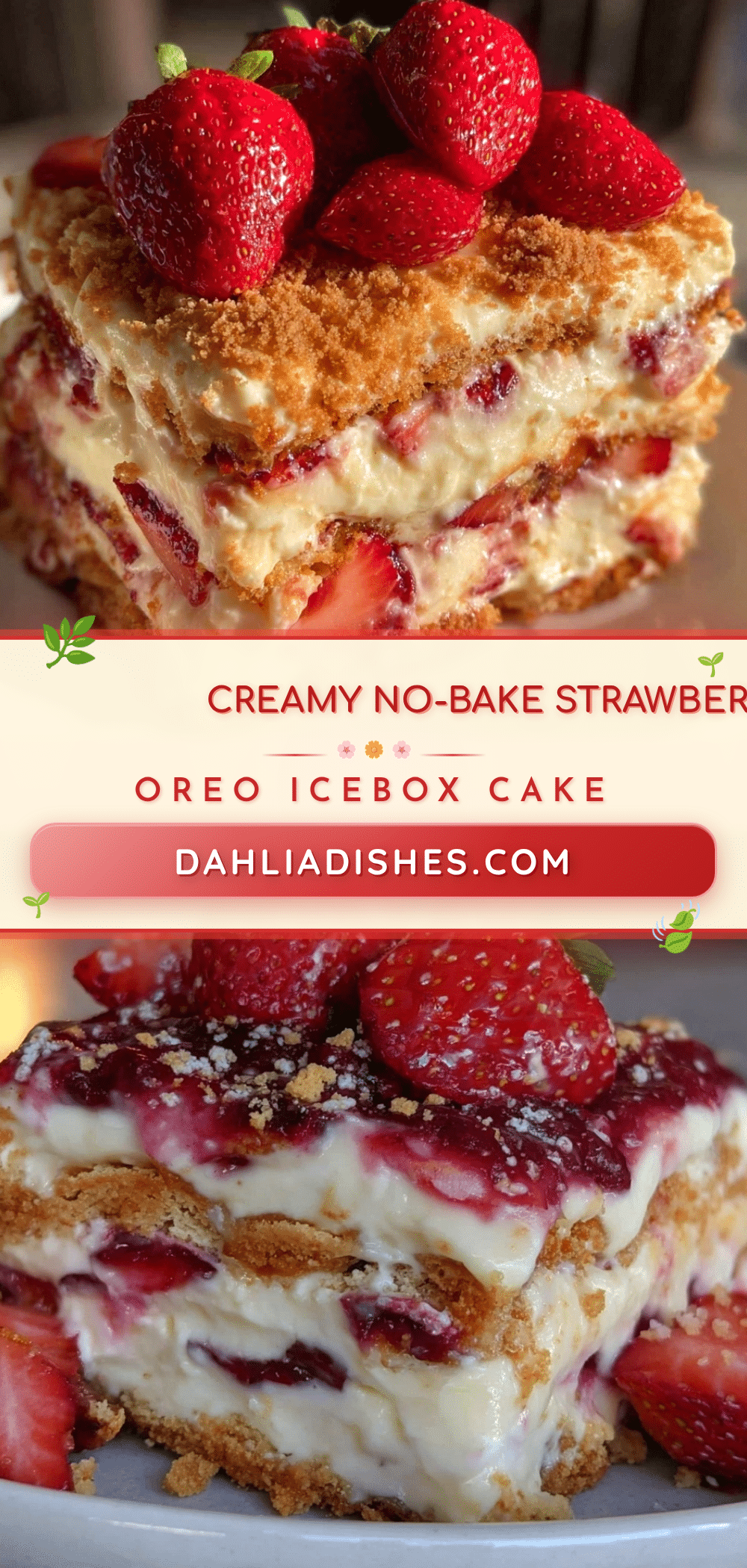 no bake strawberry icebox cake recipe