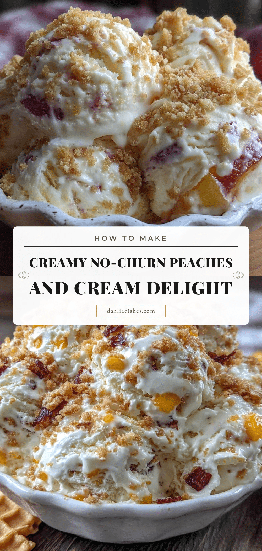 no-churn peaches and cream ice cream recipe
