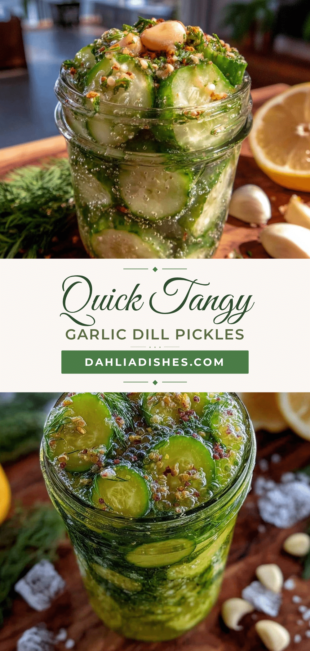 quick tangy garlic dill pickles recipe