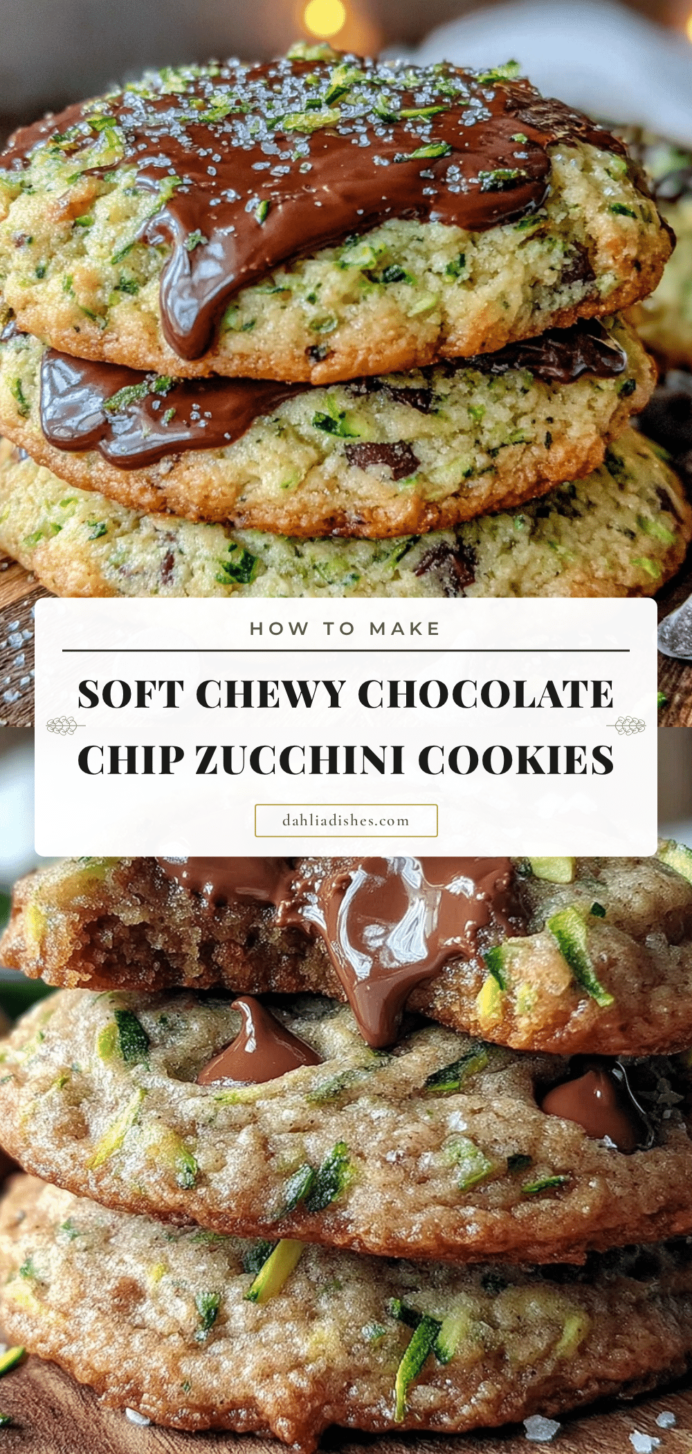 soft chewy chocolate chip zucchini cookies recipe
