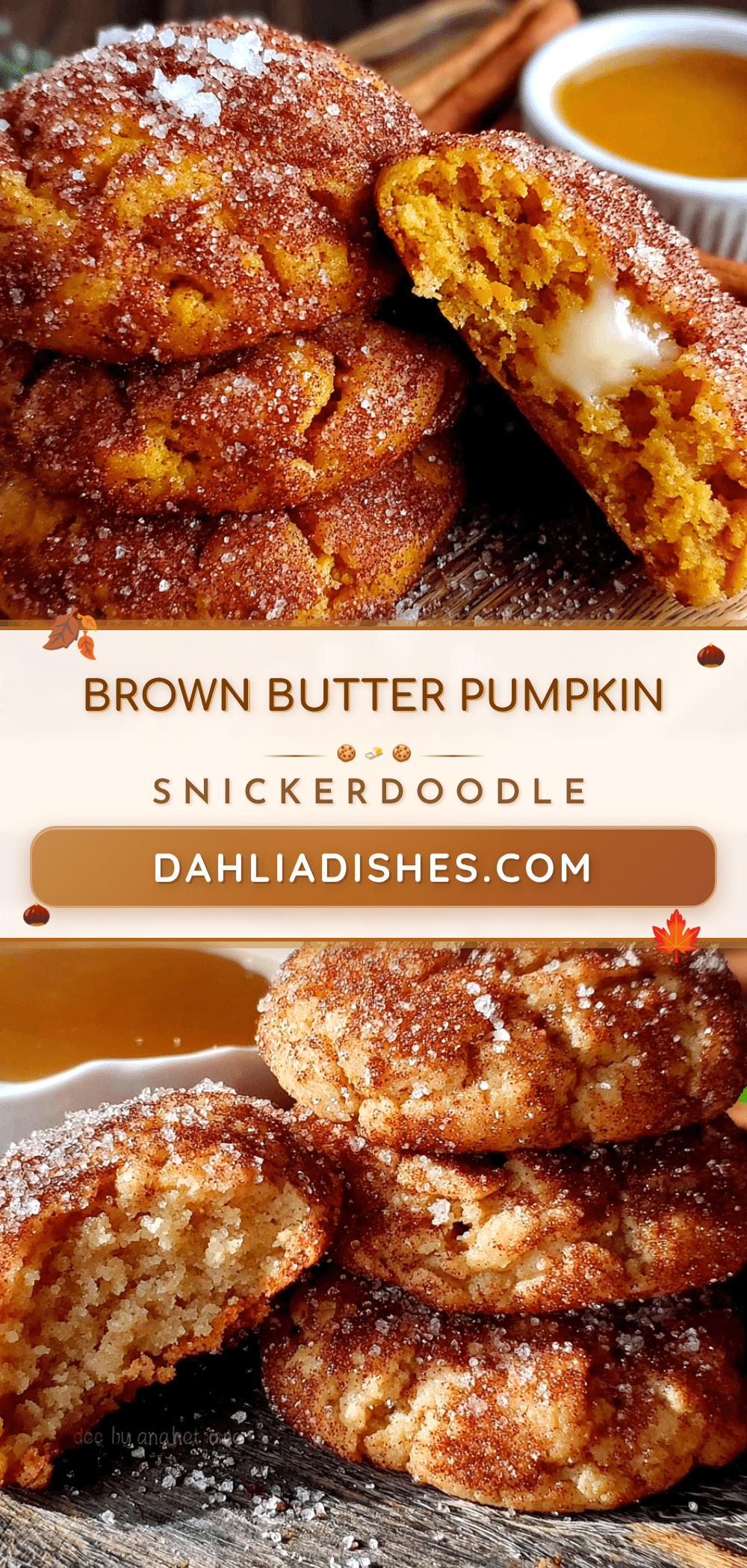 brown butter pumpkin snickerdoodle cookies recipe