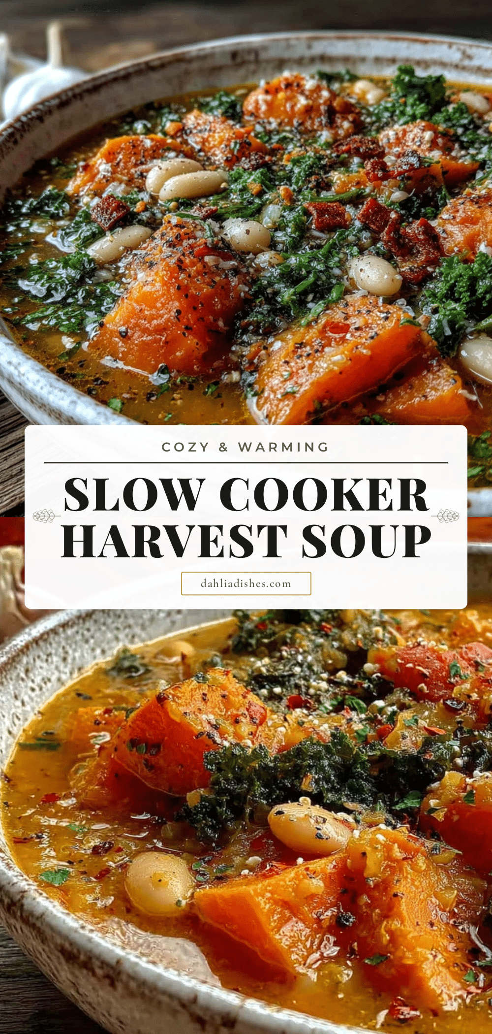 cozy slow cooker fall harvest vegetable soup recipe
