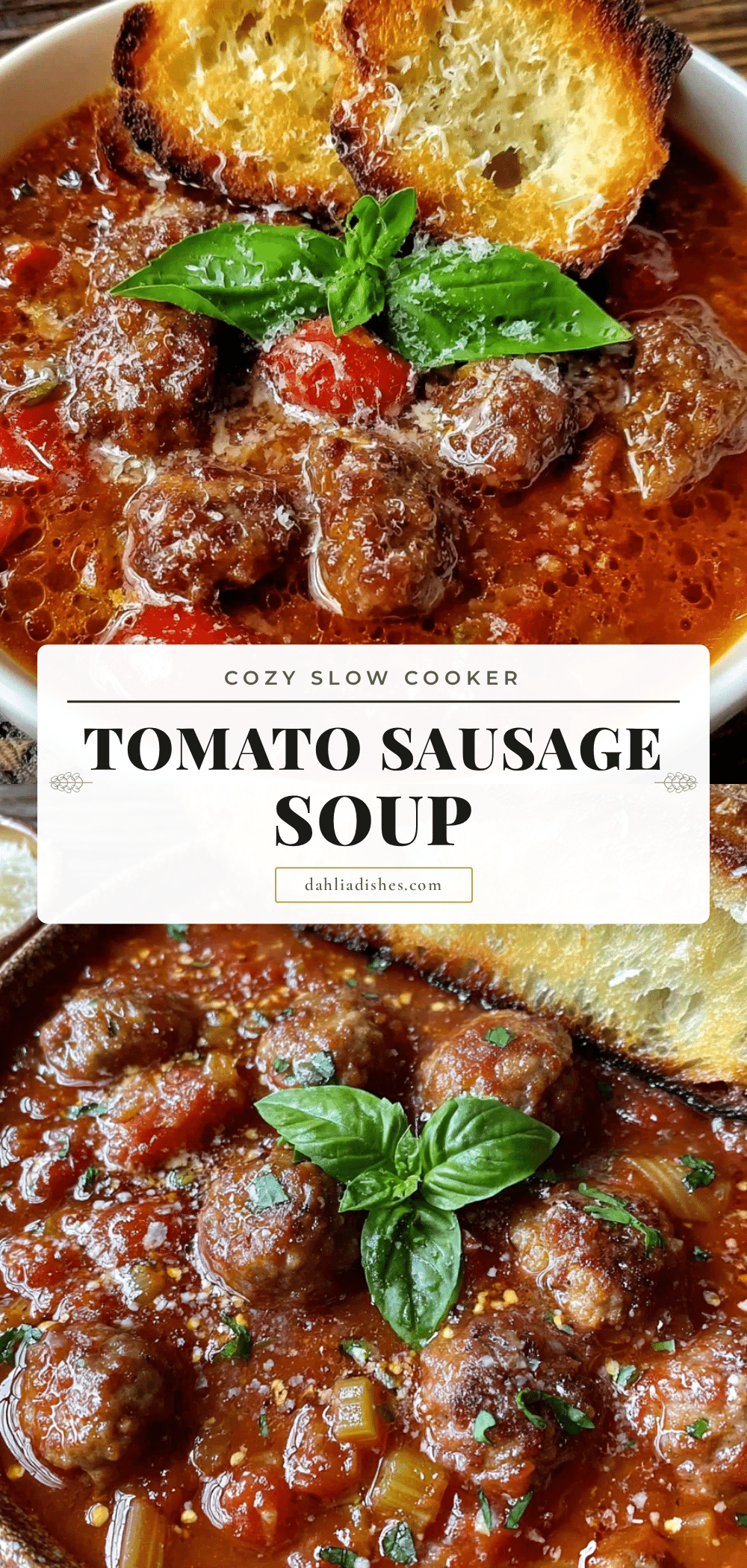 cozy slow cooker sausage and tomato fall soup recipe