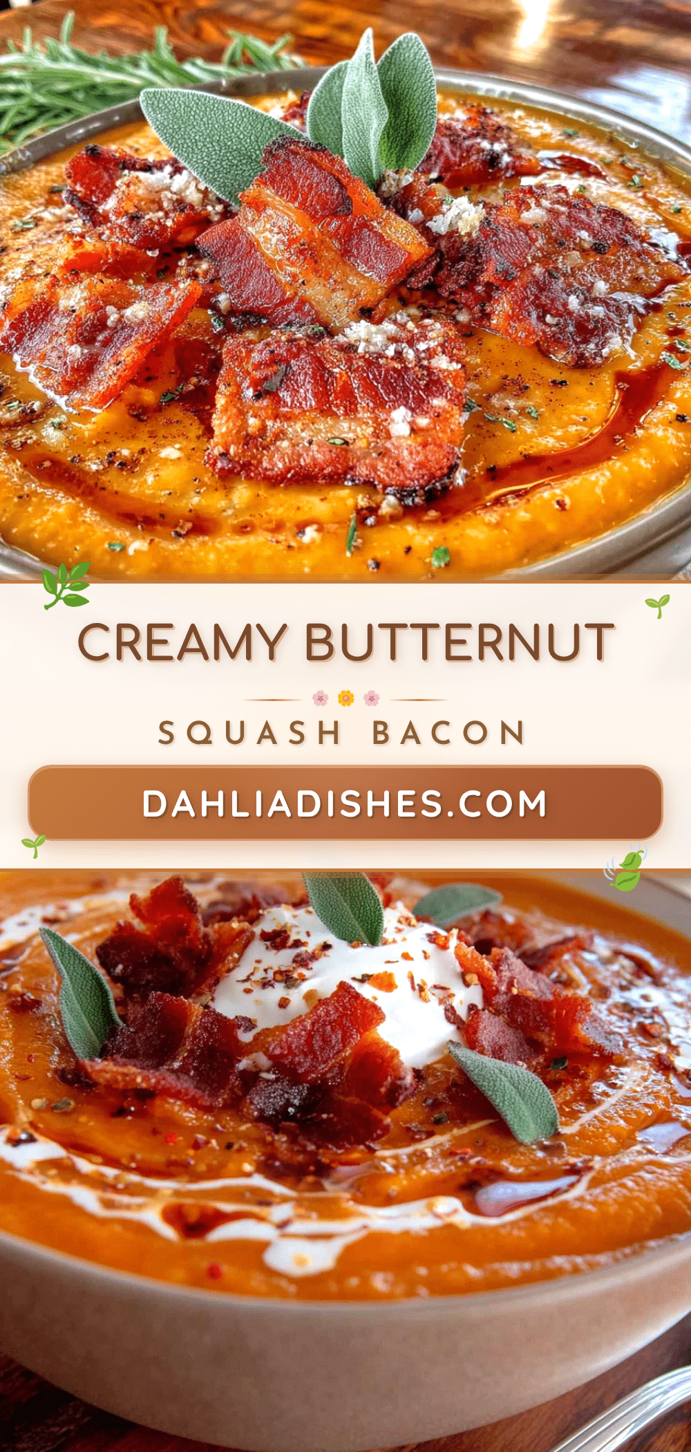 creamy butternut squash and sage soup recipe
