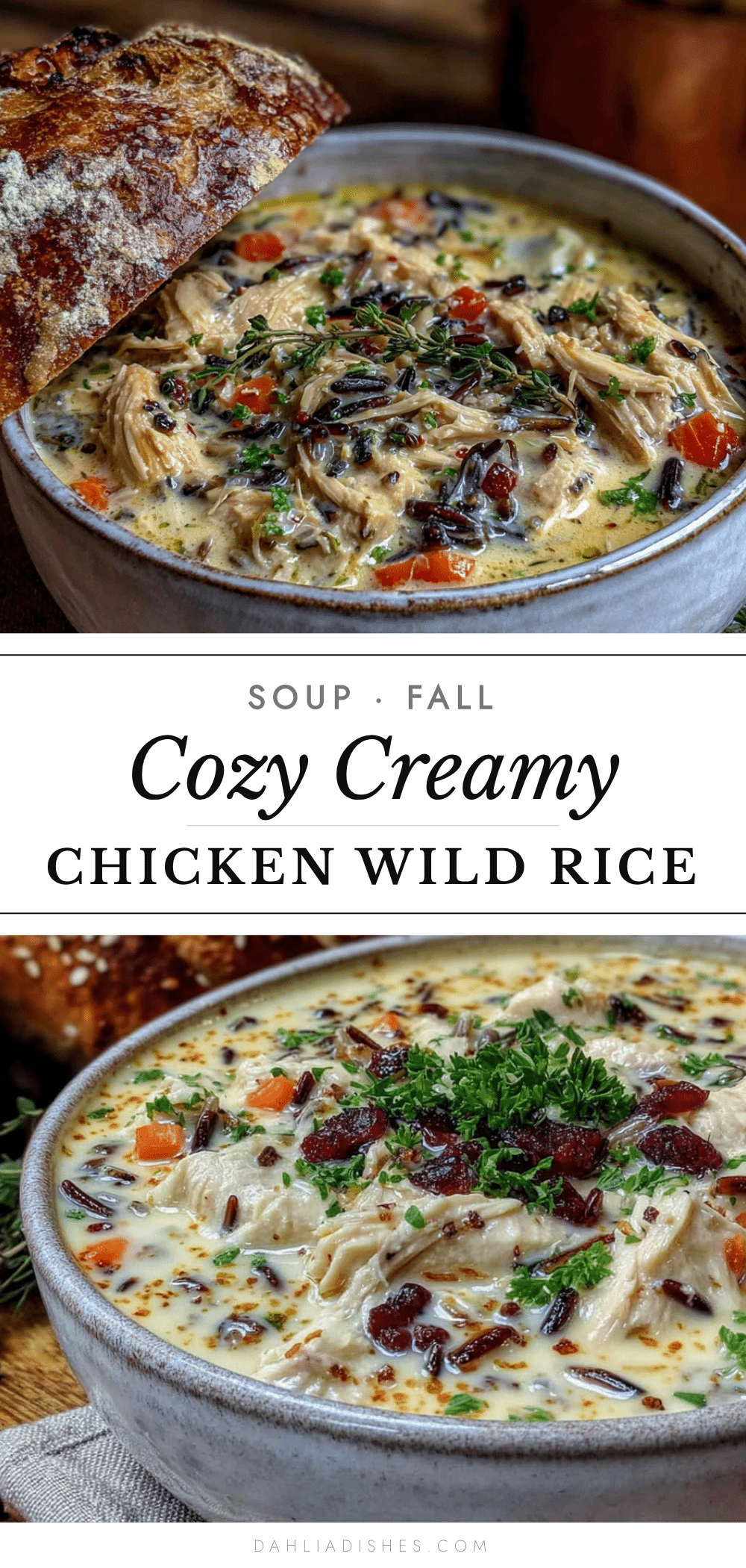 creamy chicken and wild rice soup recipe