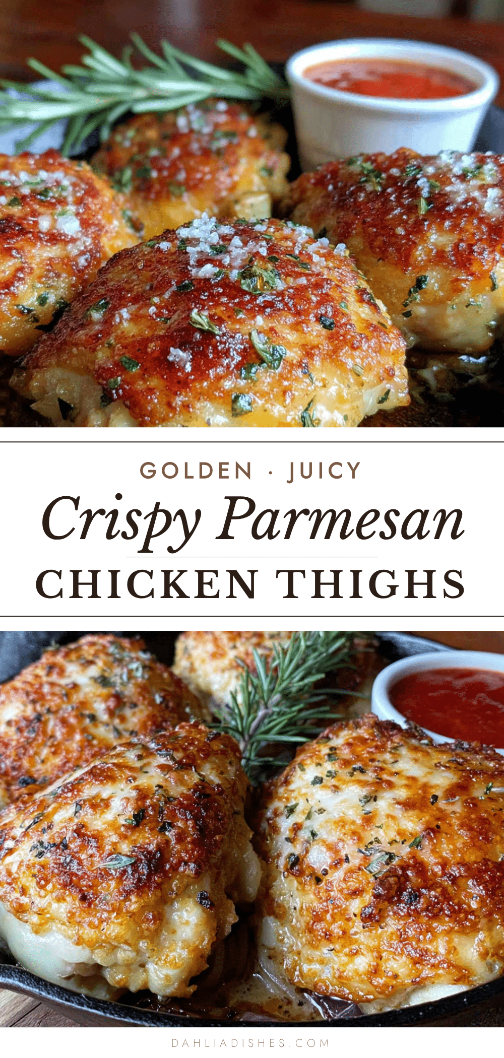 crispy baked parmesan chicken thighs recipe