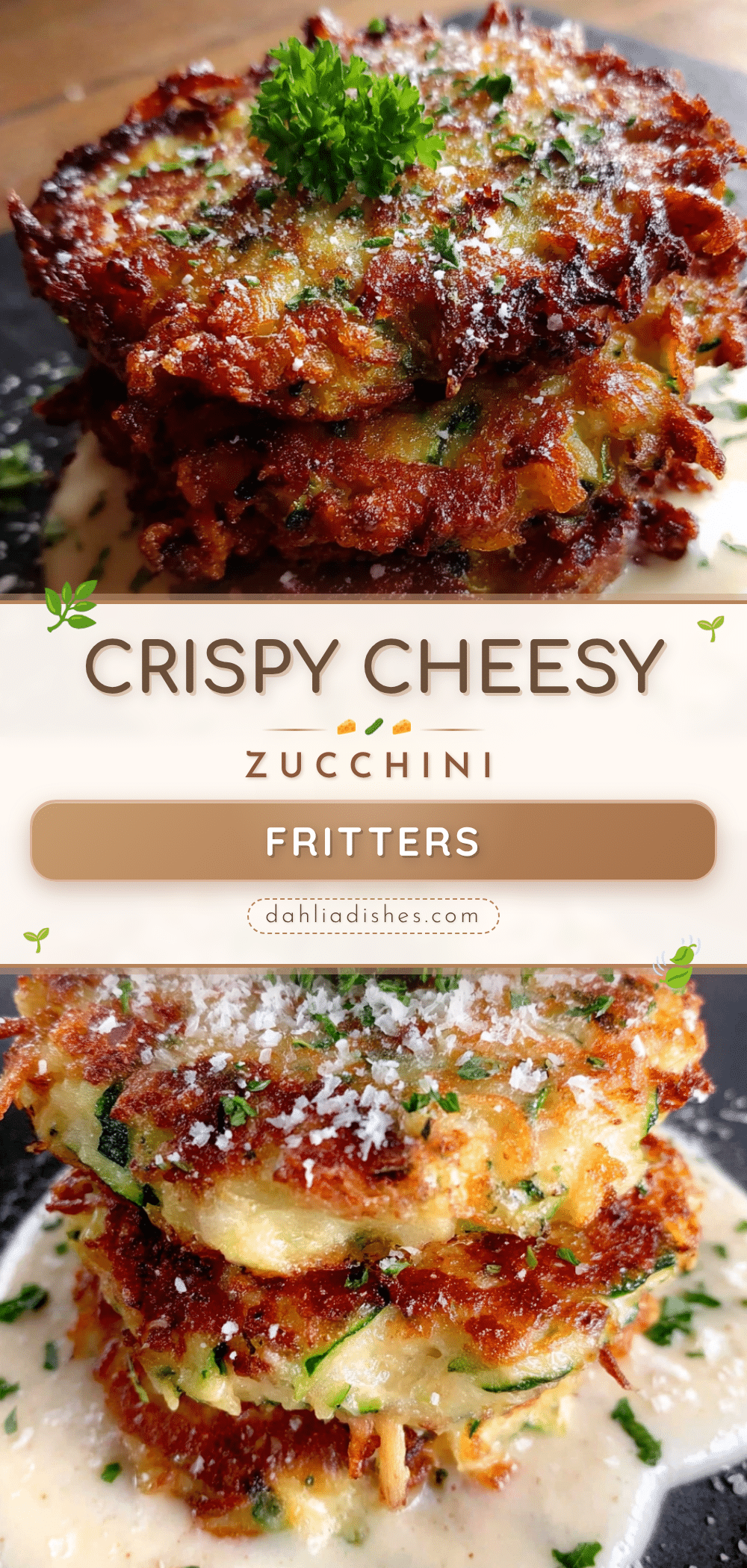 crispy cheesy garlic zucchini fritters recipe