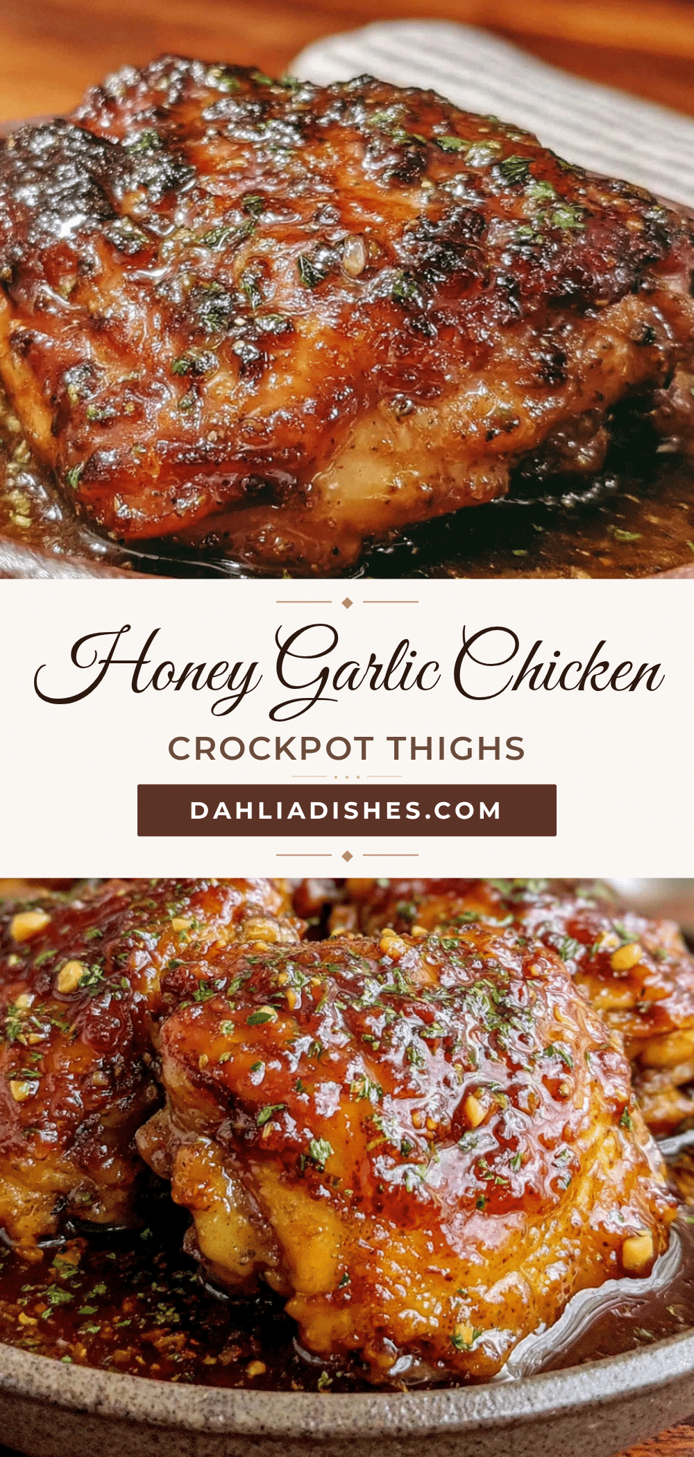 crockpot honey garlic chicken thighs recipe