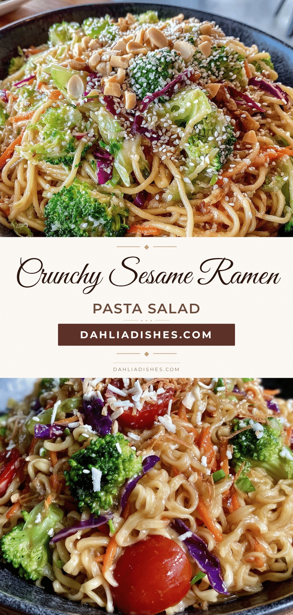 crunchy ramen noodle pasta salad with sesame dressing recipe