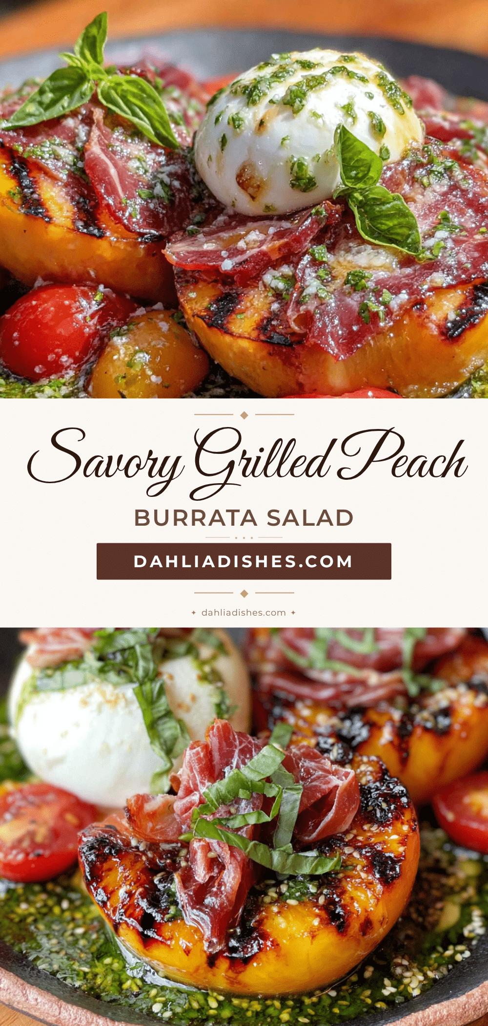 grilled peach and burrata salad recipe