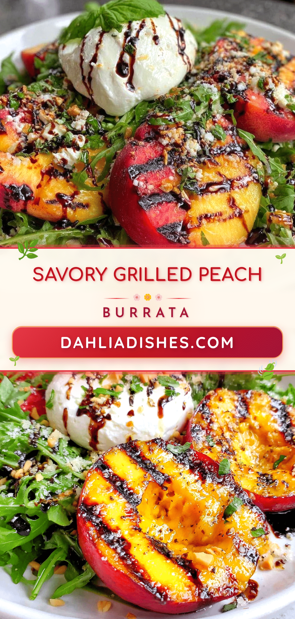 grilled peach burrata salad recipe