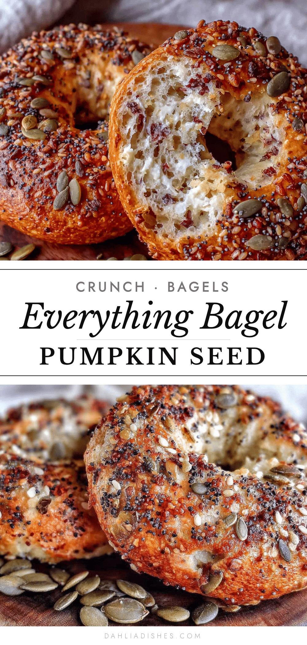 Homemade Everything Bagel Pumpkin Seed Bagels recipe