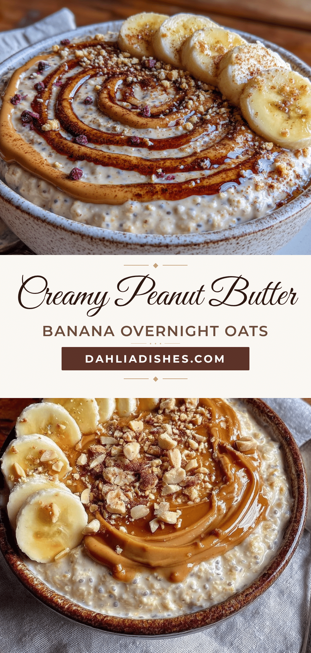 peanut butter banana overnight oats recipe