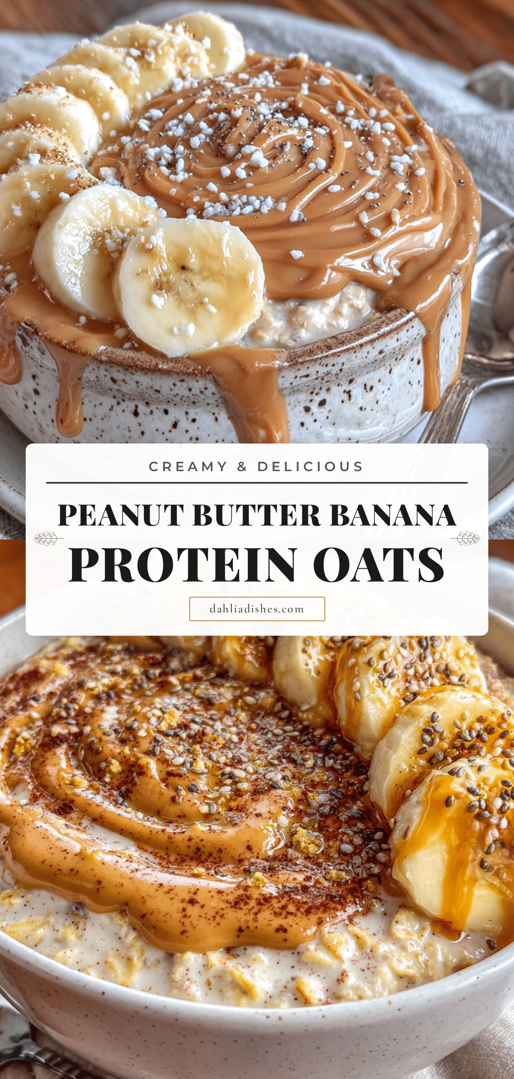 peanut butter banana protein oats recipe