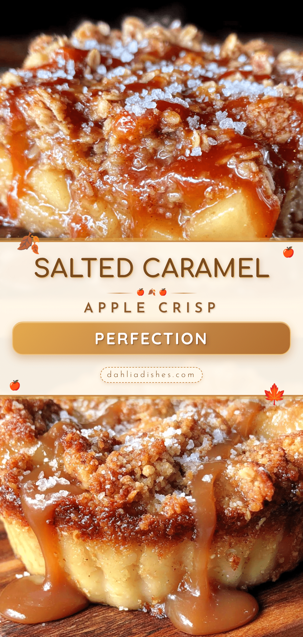 perfect salted caramel apple crisp recipe