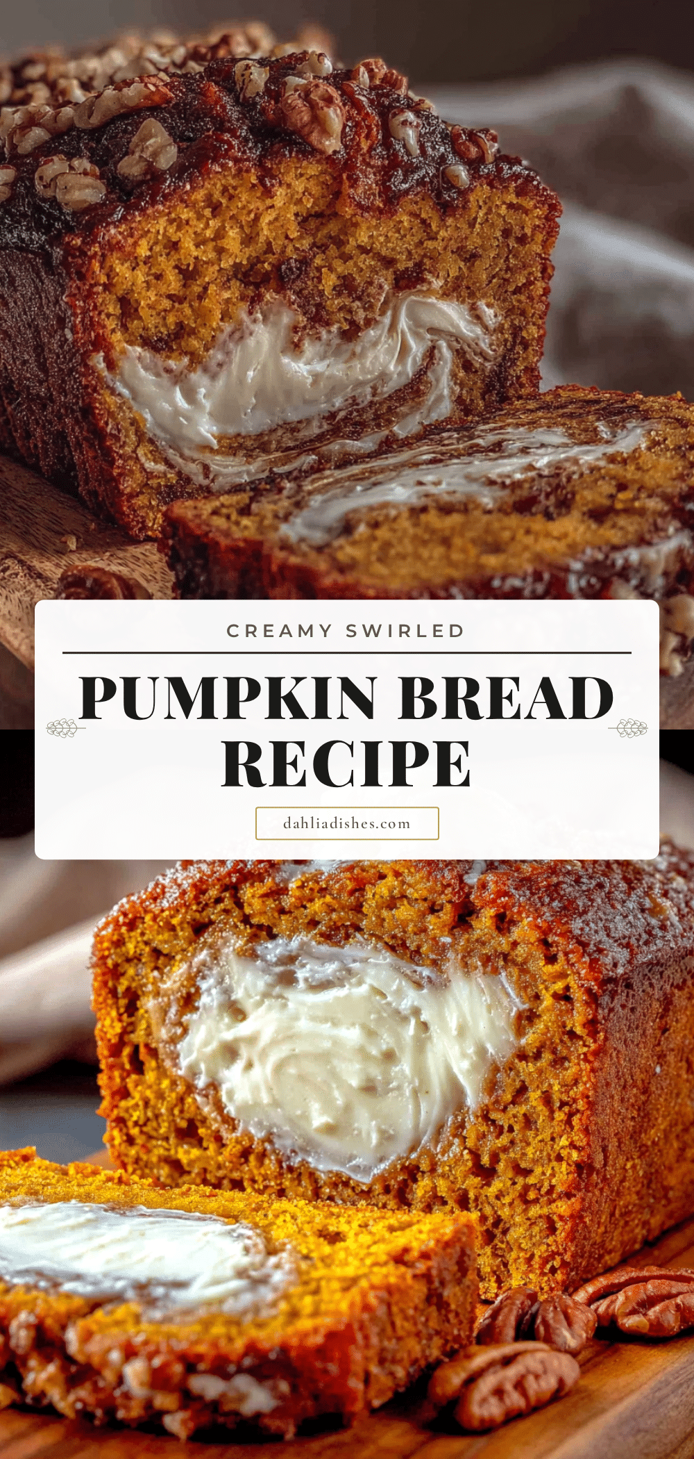 pumpkin bread with cream cheese swirl recipe