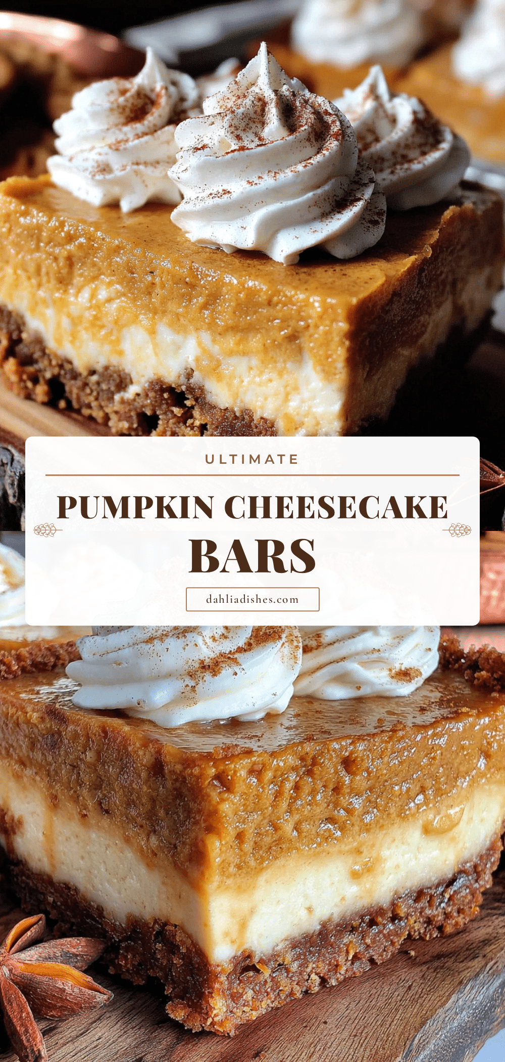 pumpkin cheesecake bars with gingersnap crust recipe