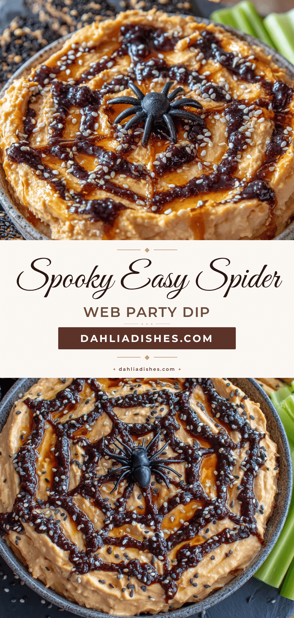 spider web halloween party dip recipe