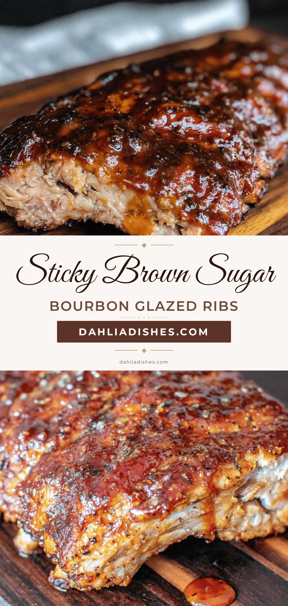 Sticky Brown Sugar Bourbon Ribs recipe