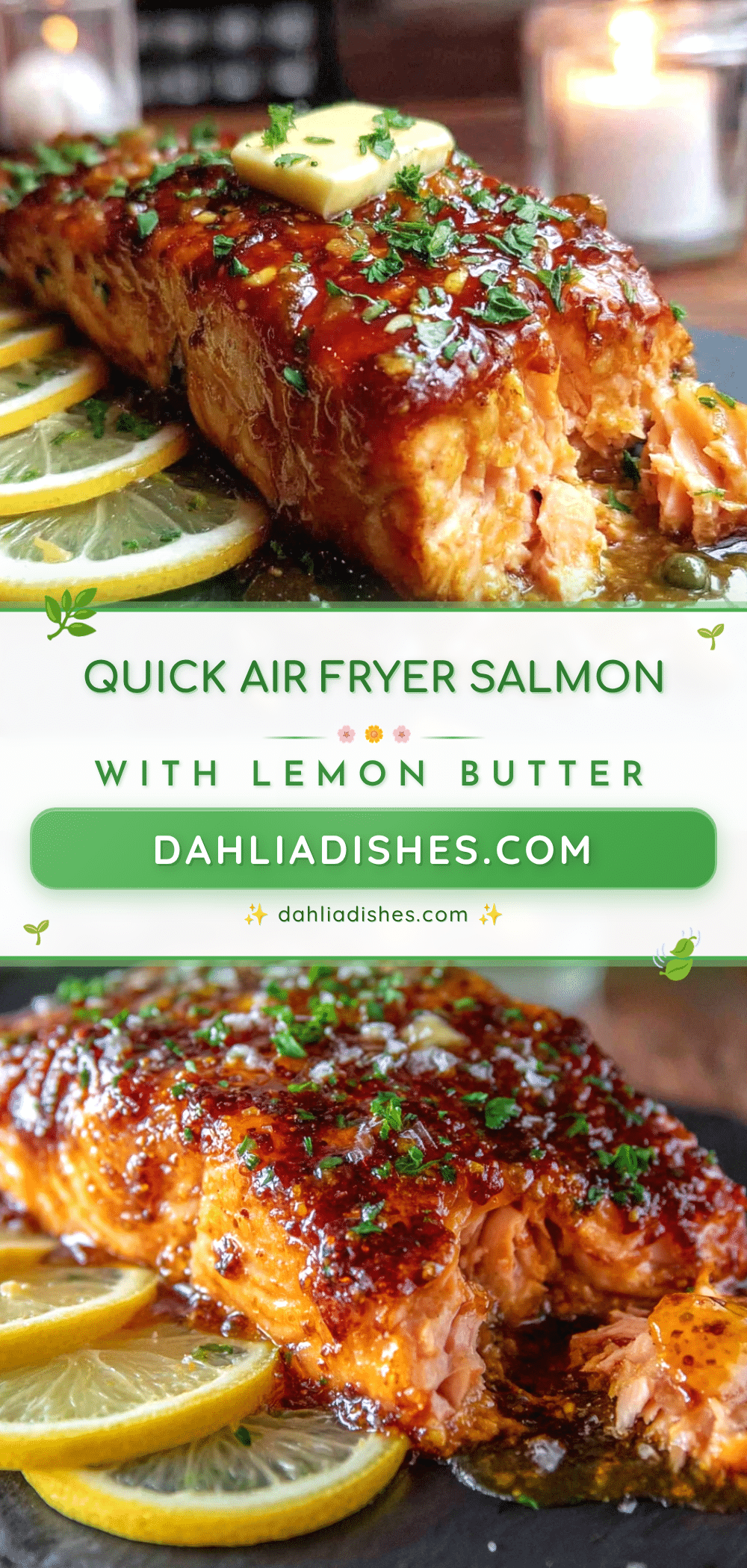 air fryer salmon with lemon butter recipe