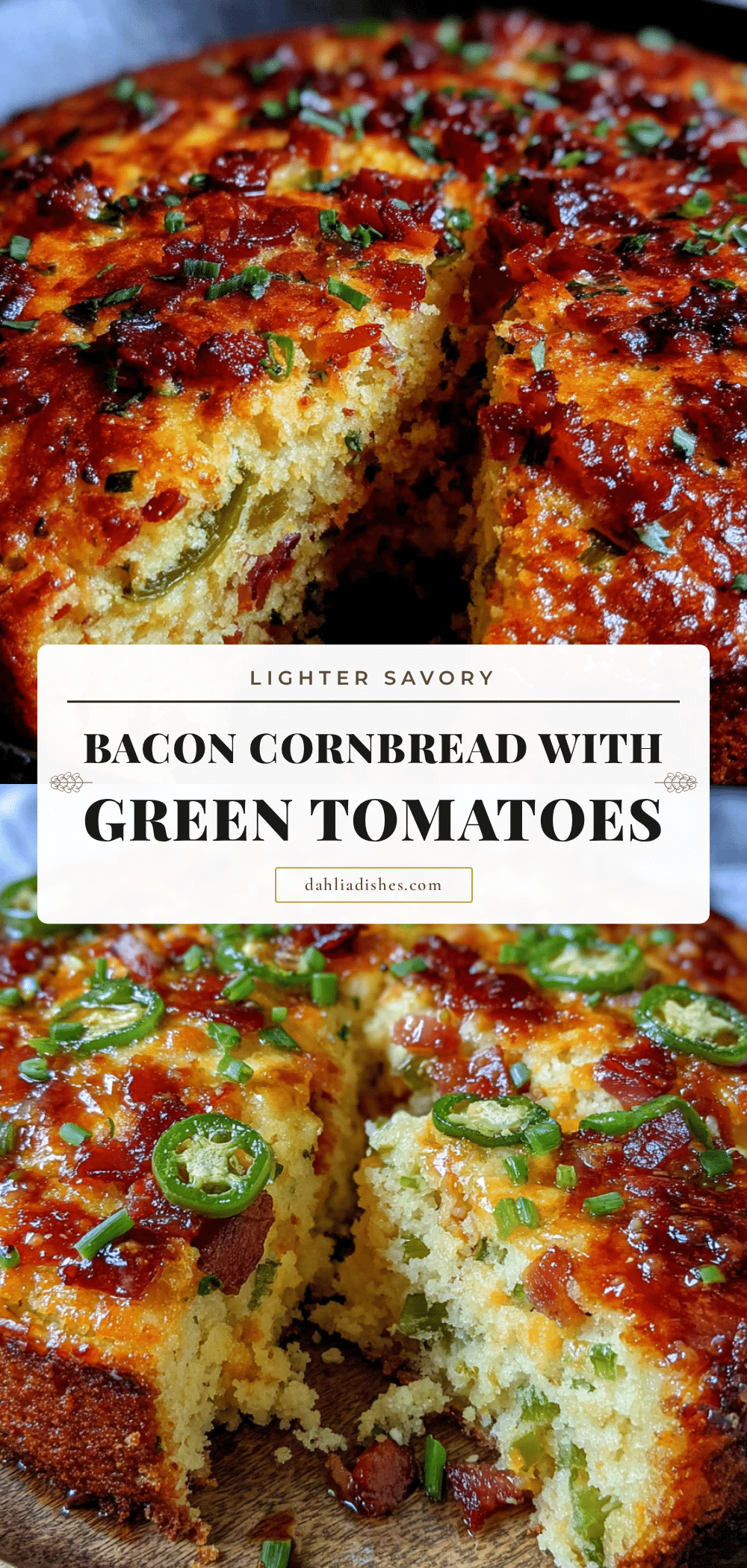 bacon cornbread with green tomatoes recipe