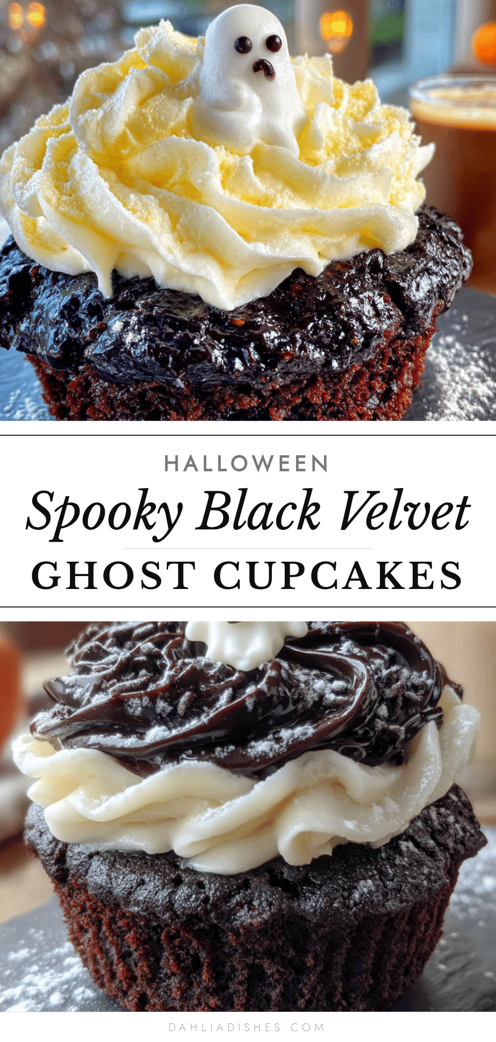 black velvet ghost cupcakes recipe