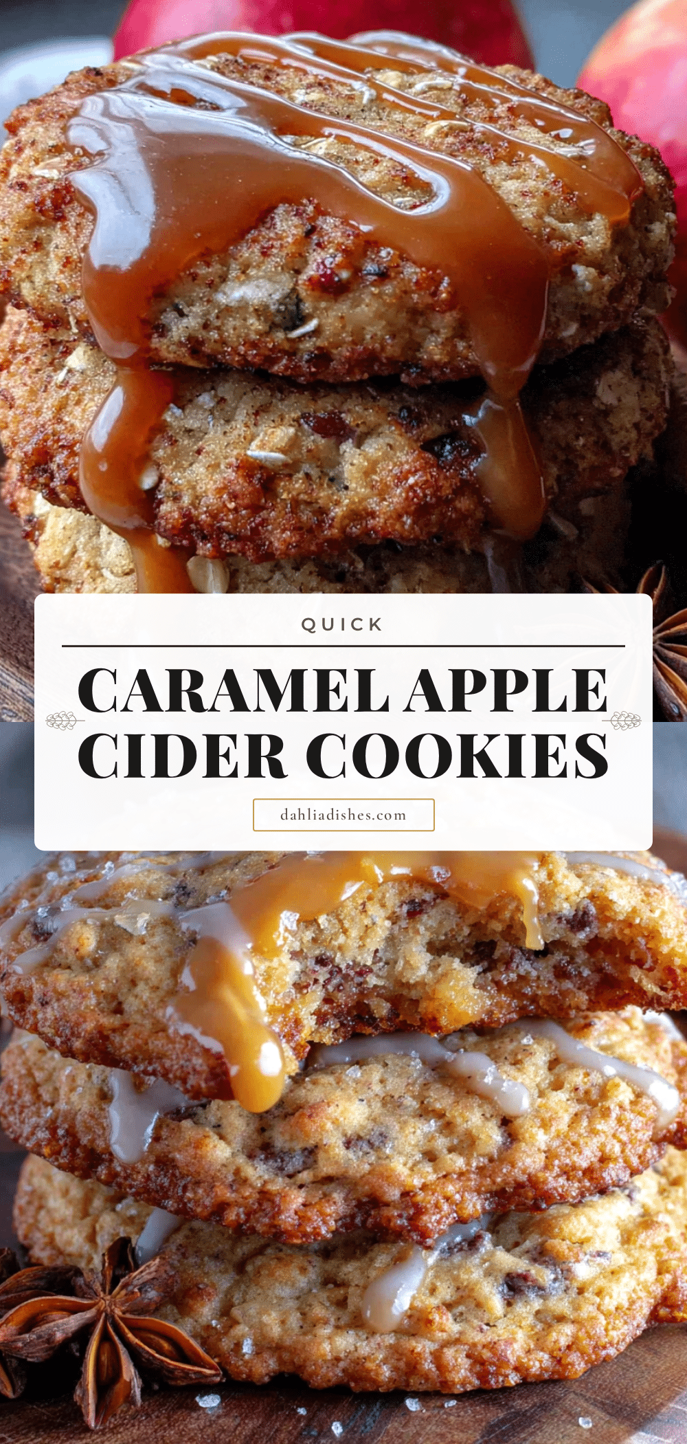 caramel apple cider cookies recipe