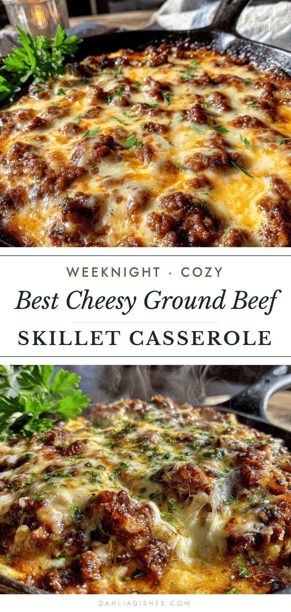 cheesy ground beef skillet casserole recipe