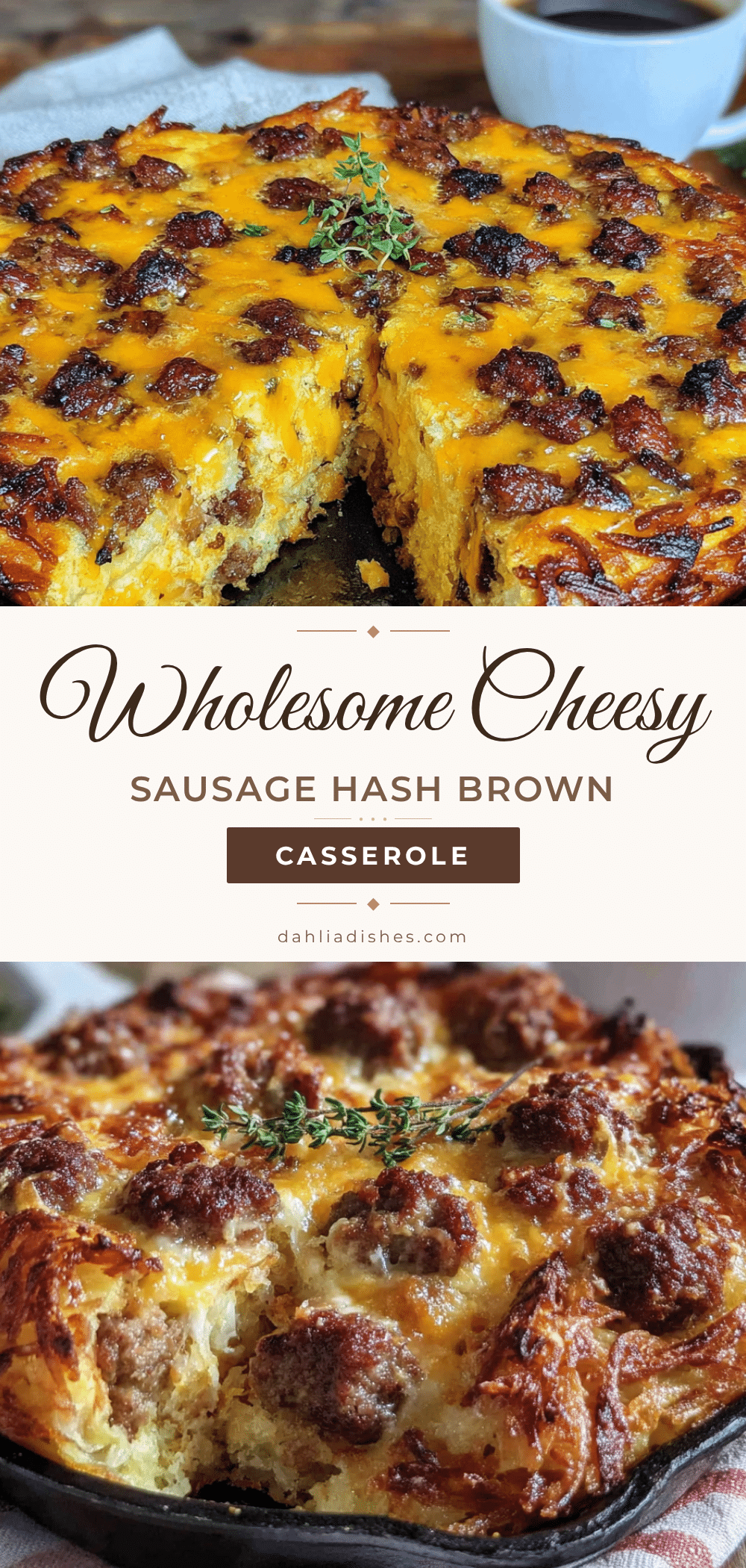 cheesy sausage hash brown casserole recipe