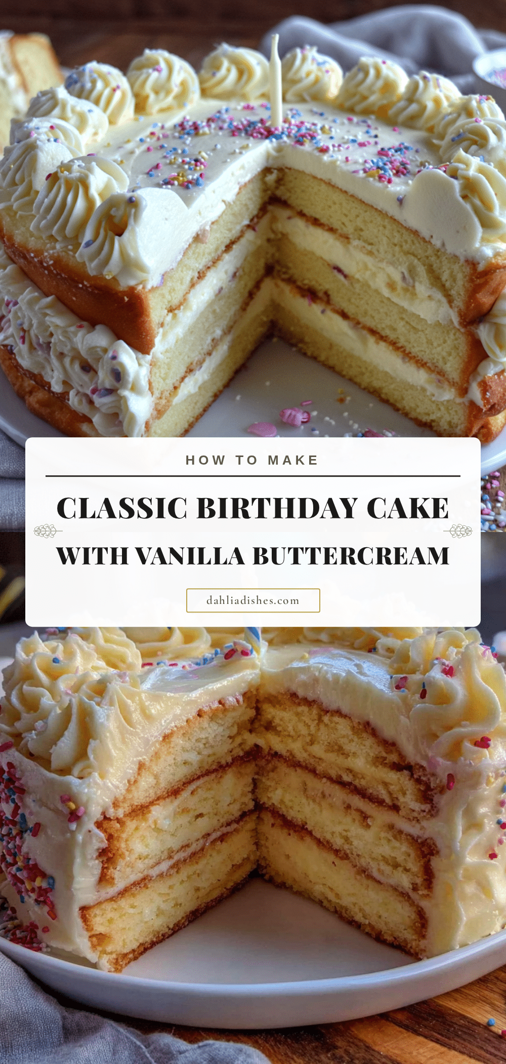 classic birthday cake with vanilla buttercream recipe