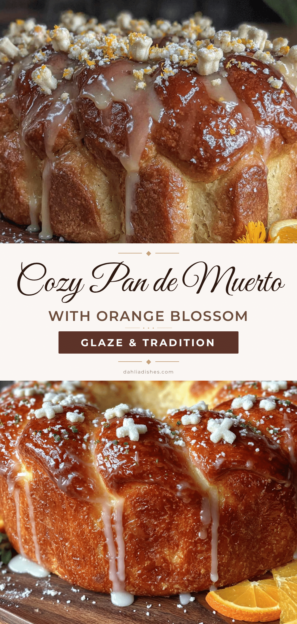 Cozy Pan de Muerto with Orange Blossom Glaze recipe