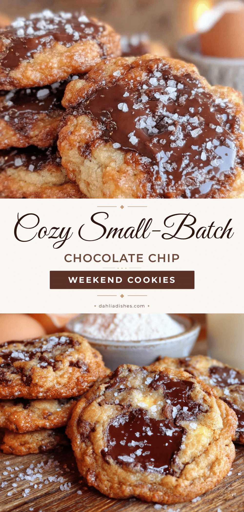 Cozy small-batch chocolate chip cookies recipe