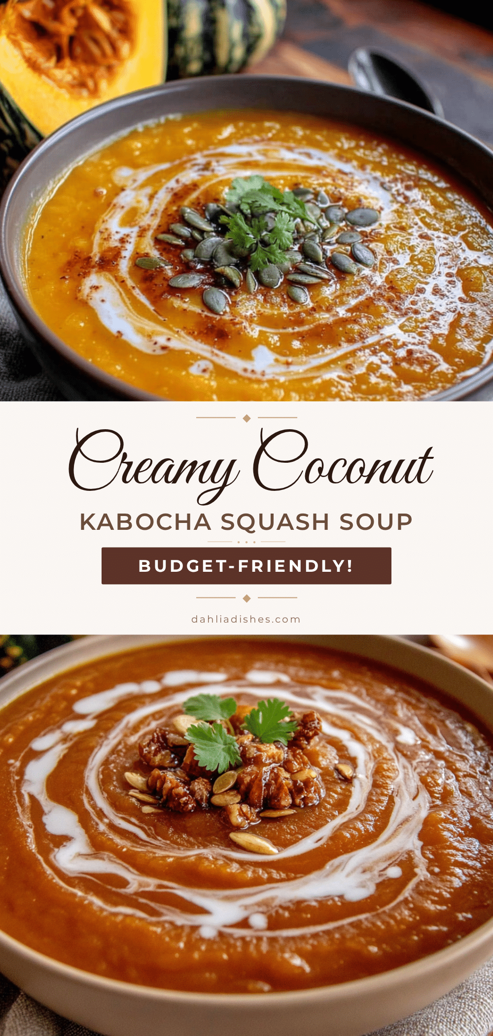 creamy coconut kabocha squash soup recipe