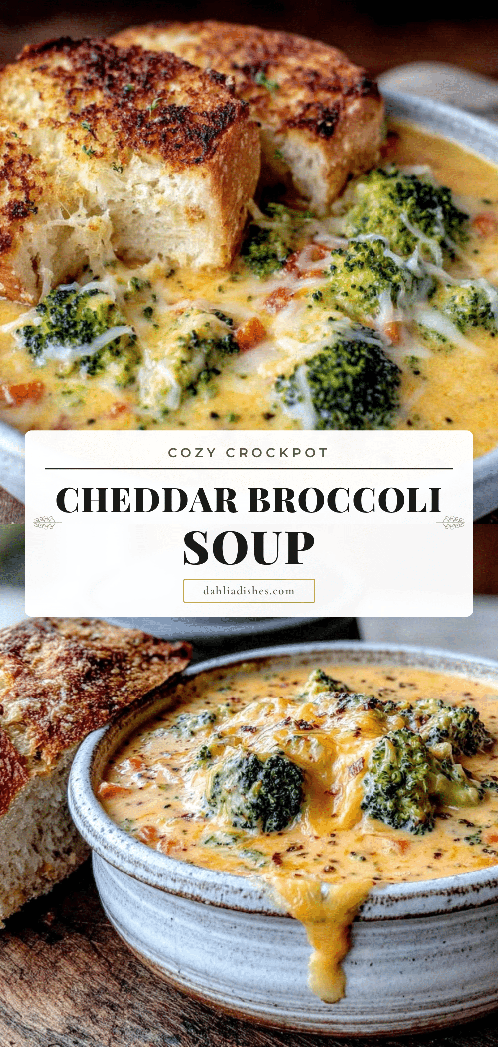 creamy crockpot cheddar broccoli soup recipe