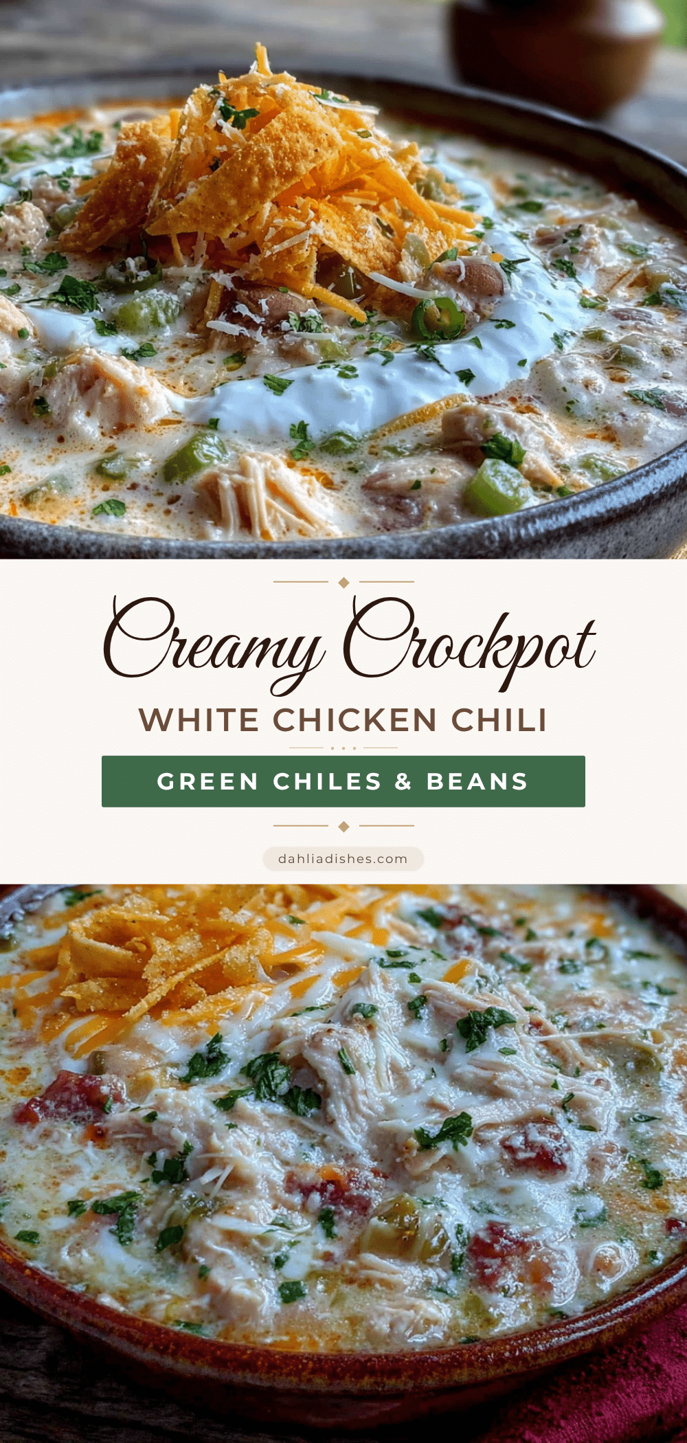 creamy crockpot white chicken chili with green chiles recipe