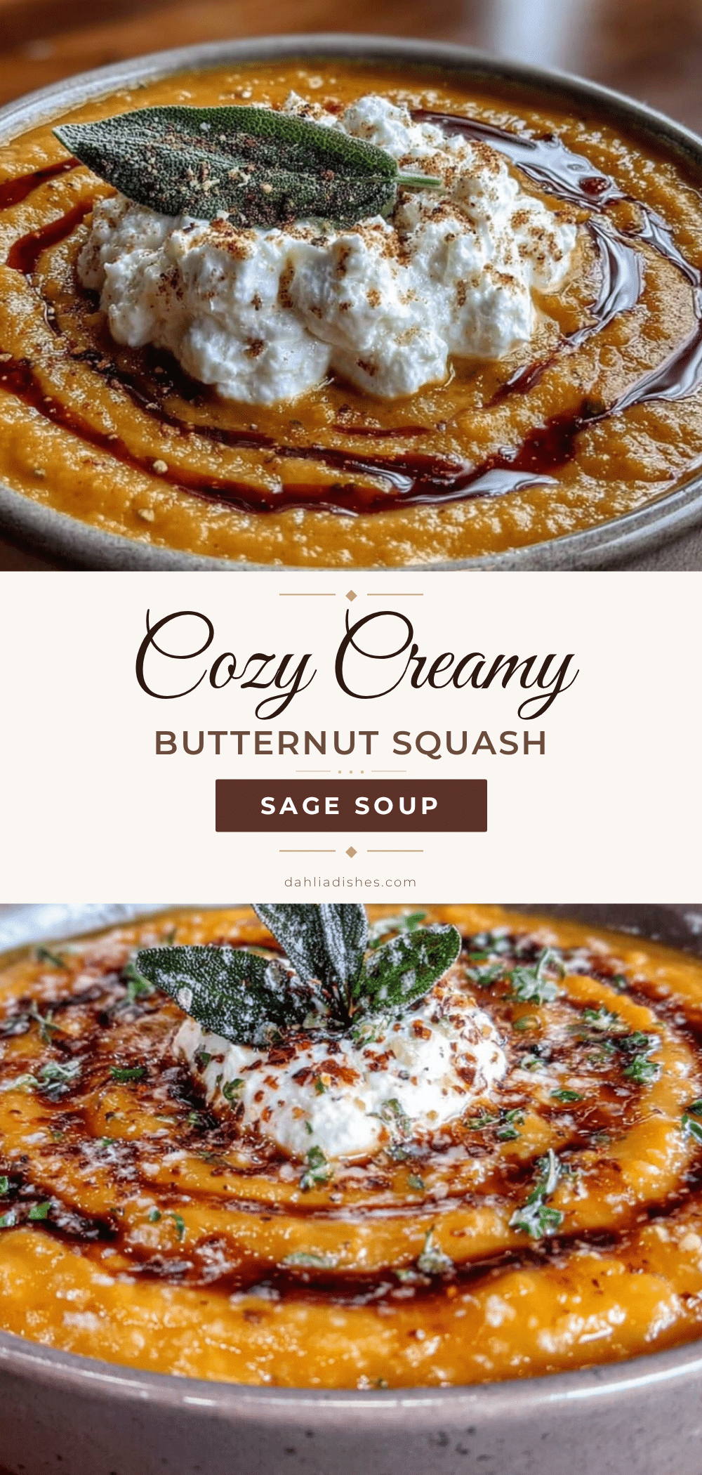 creamy roasted butternut squash soup with sage recipe