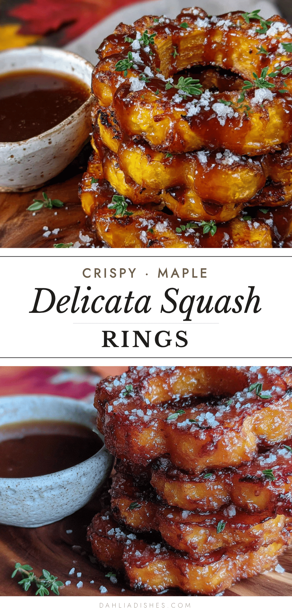crispy maple glazed delicata squash rings recipe