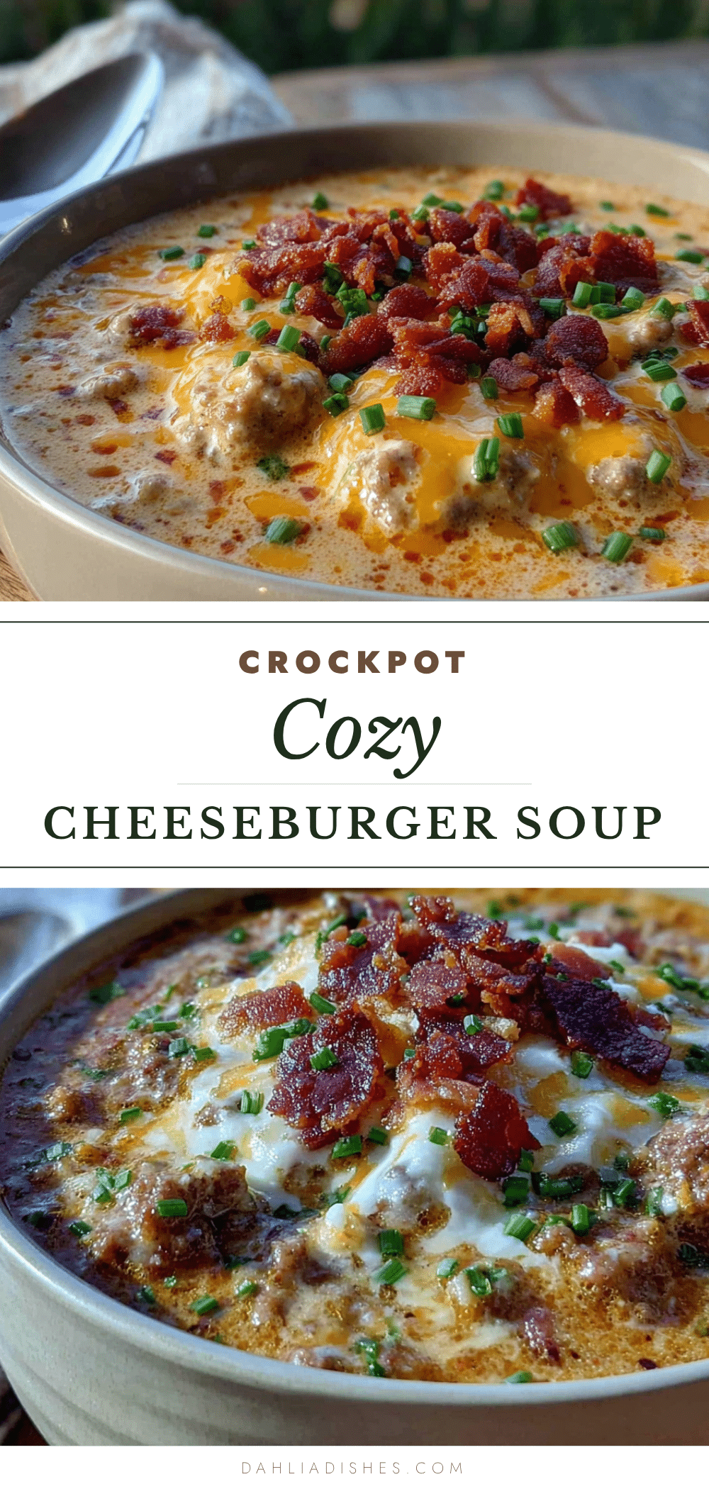 crockpot cheeseburger soup recipe