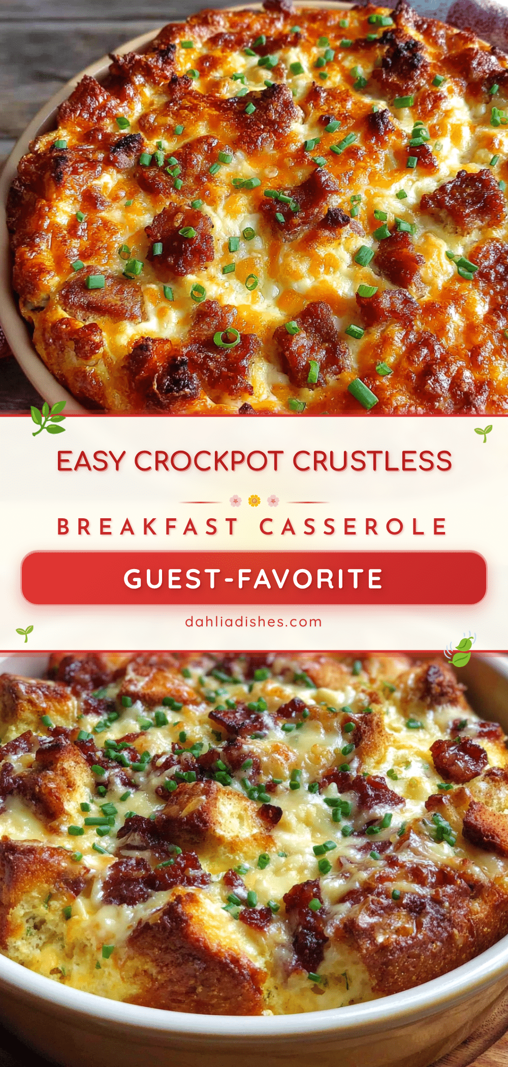 crockpot crustless breakfast casserole recipe