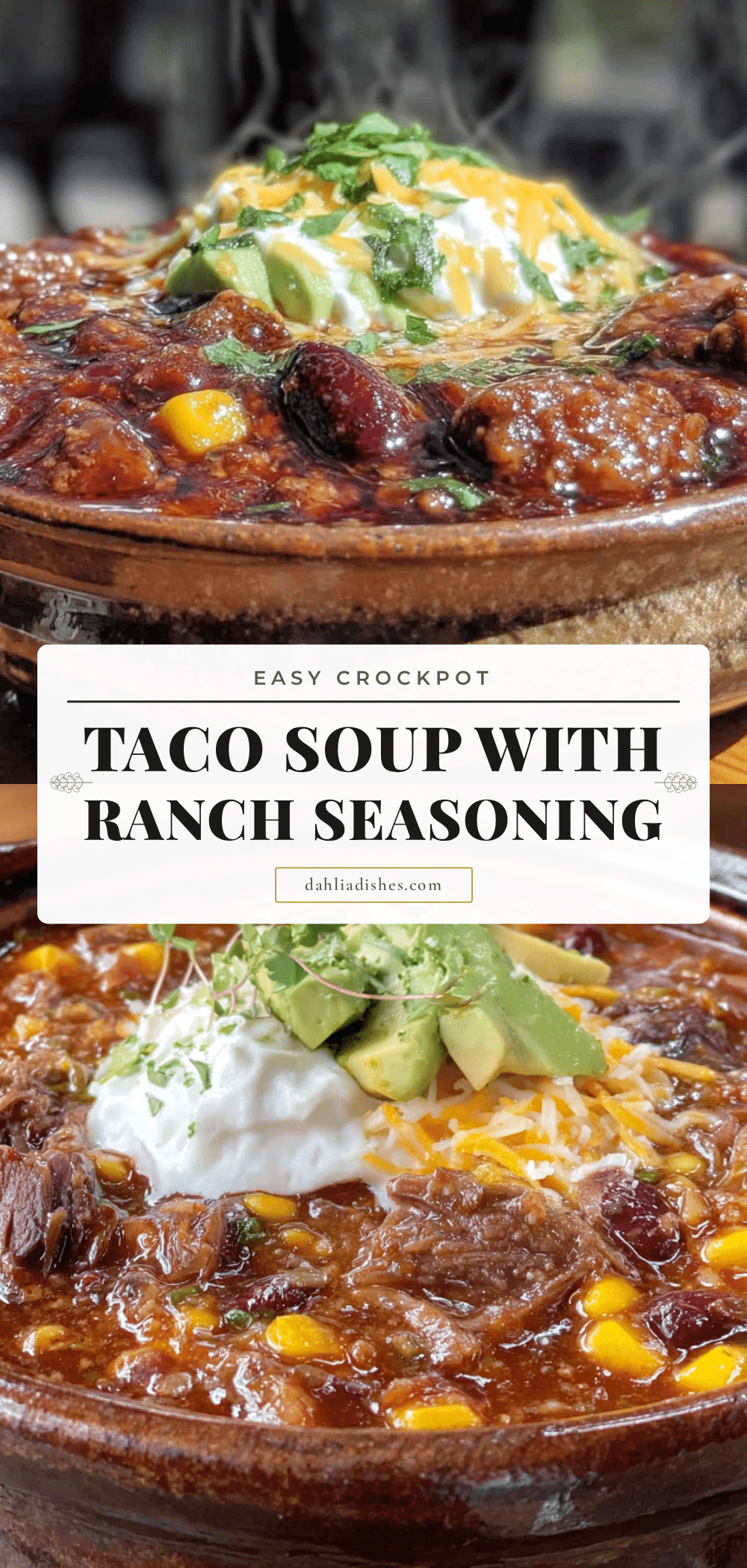 crockpot taco soup with ranch seasoning recipe