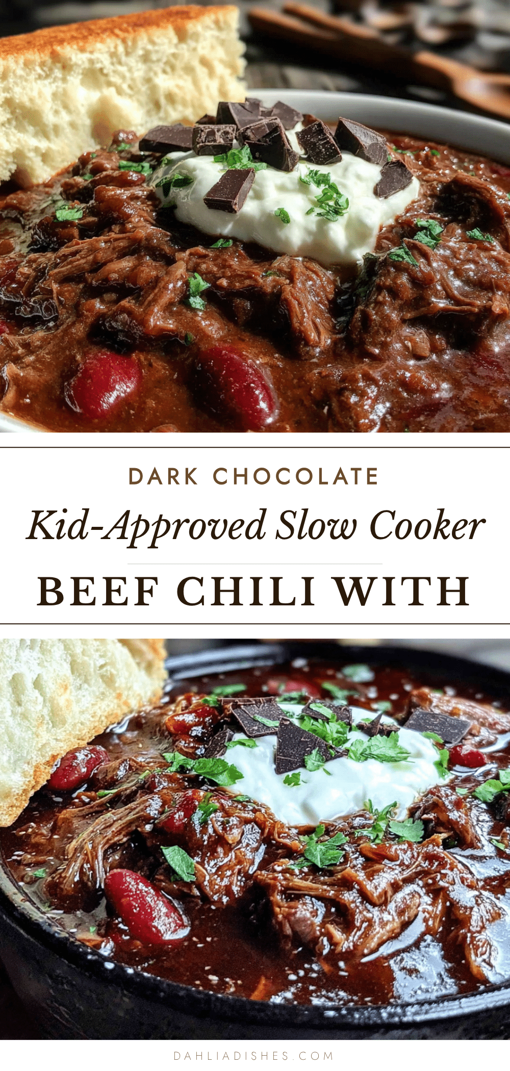 easy slow cooker beef chili with dark chocolate recipe