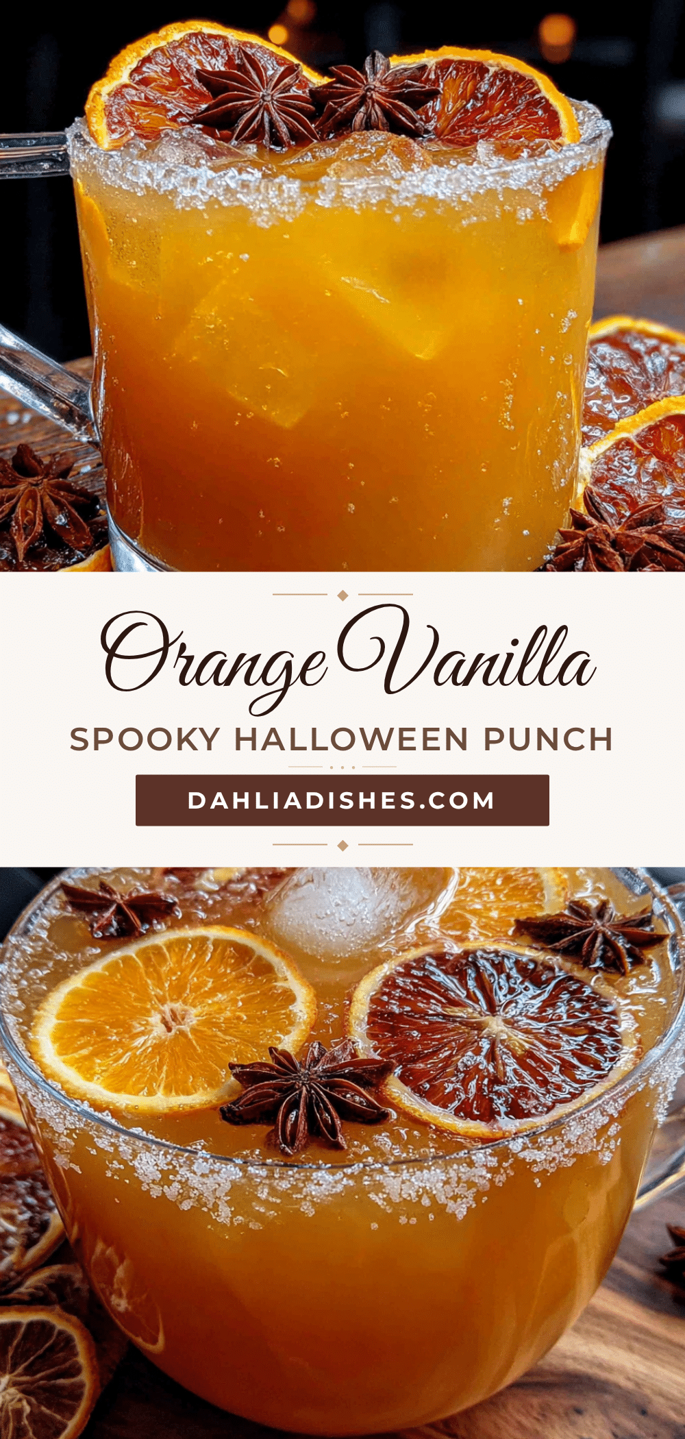 Easy Spooky Orange Vanilla Halloween Punch recipe