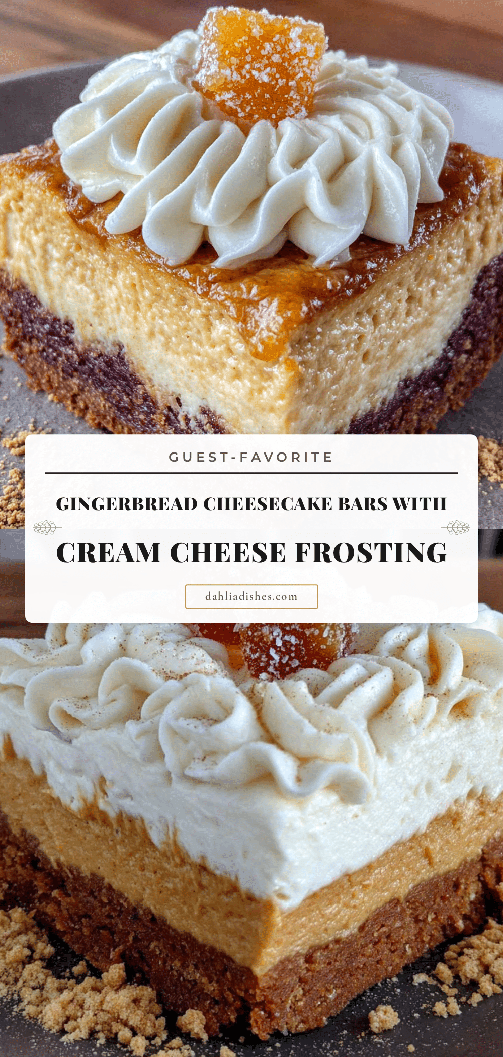 gingerbread cheesecake bars recipe