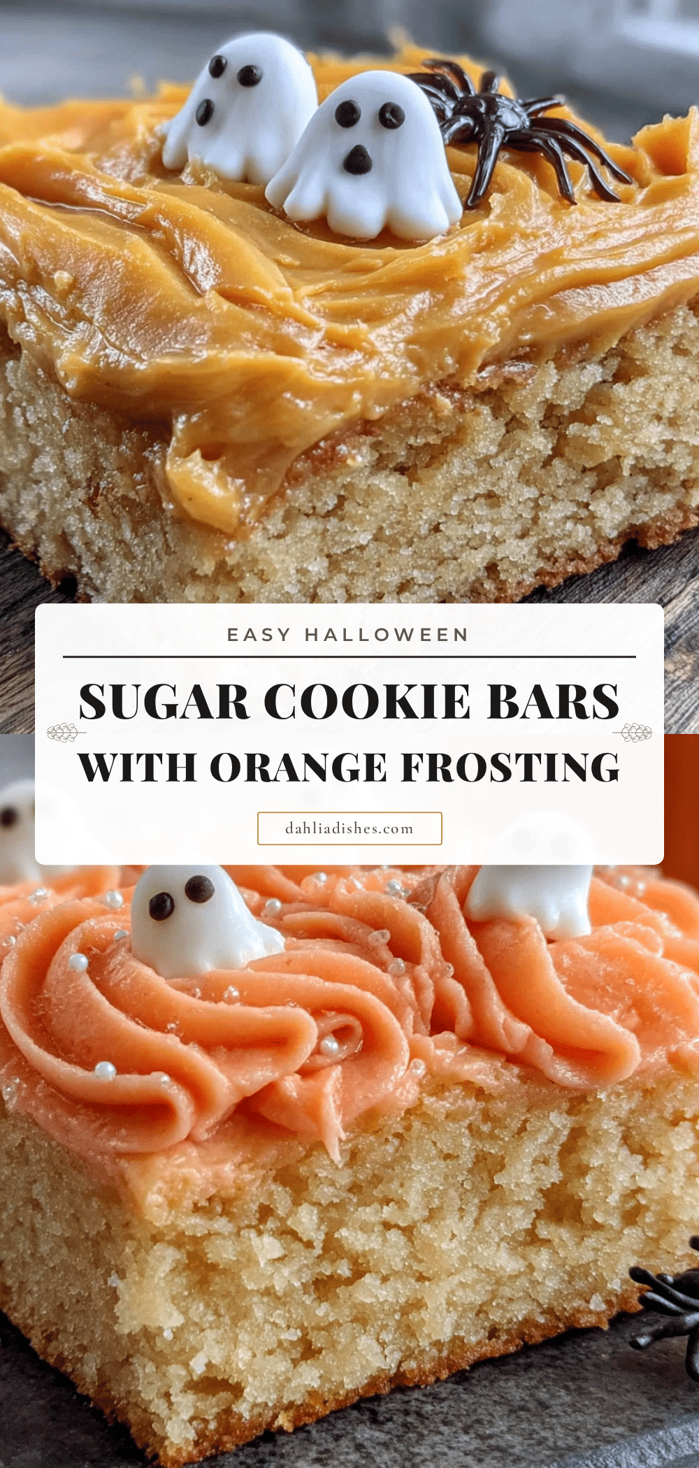 Halloween sugar cookie bars recipe