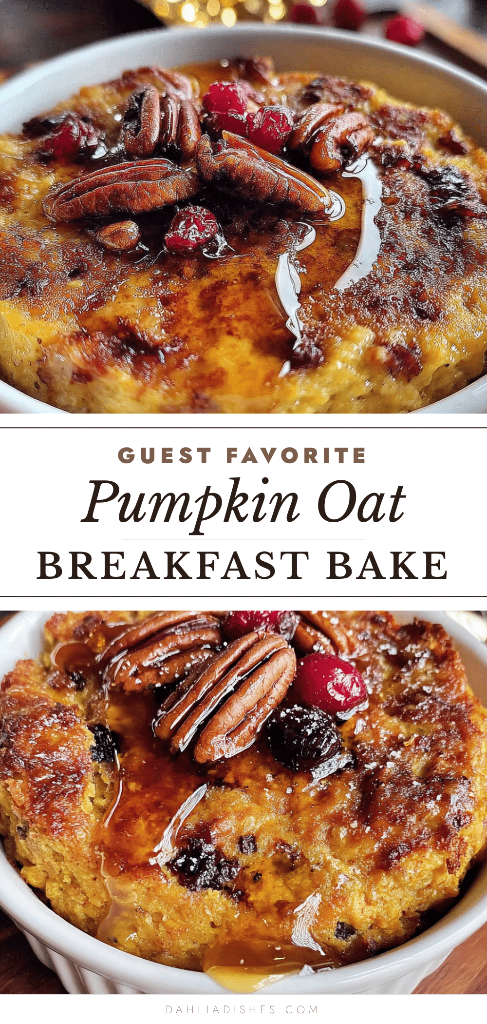 healthy pumpkin oat breakfast bake recipe