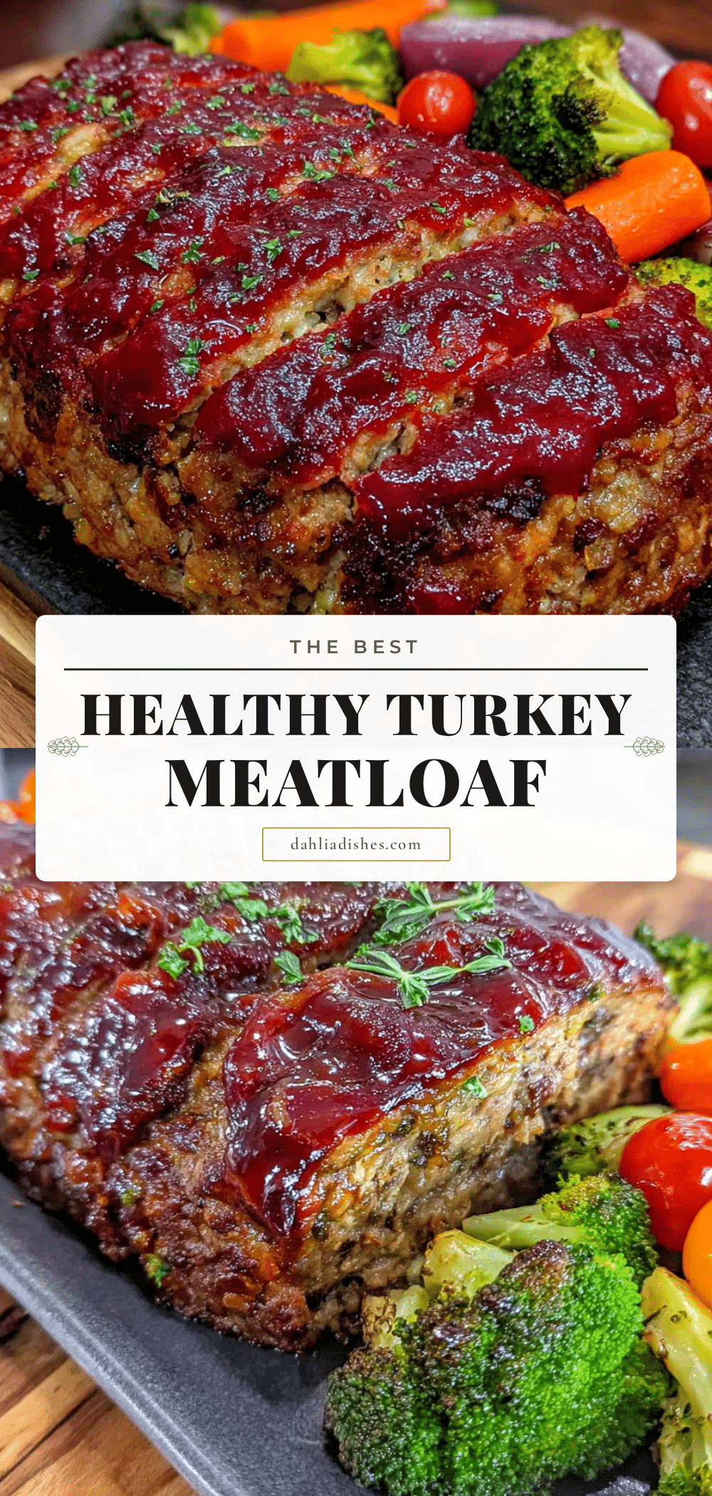 healthy turkey meatloaf with roasted vegetables recipe