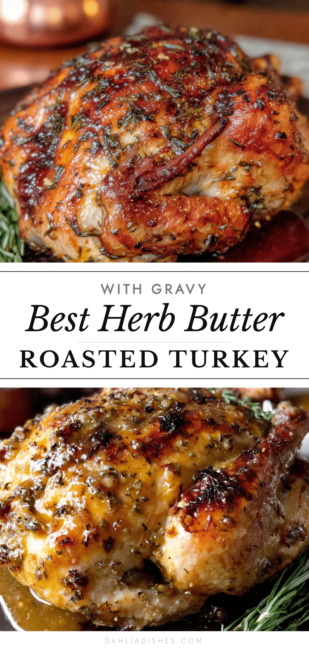 herb butter roasted turkey with gravy recipe