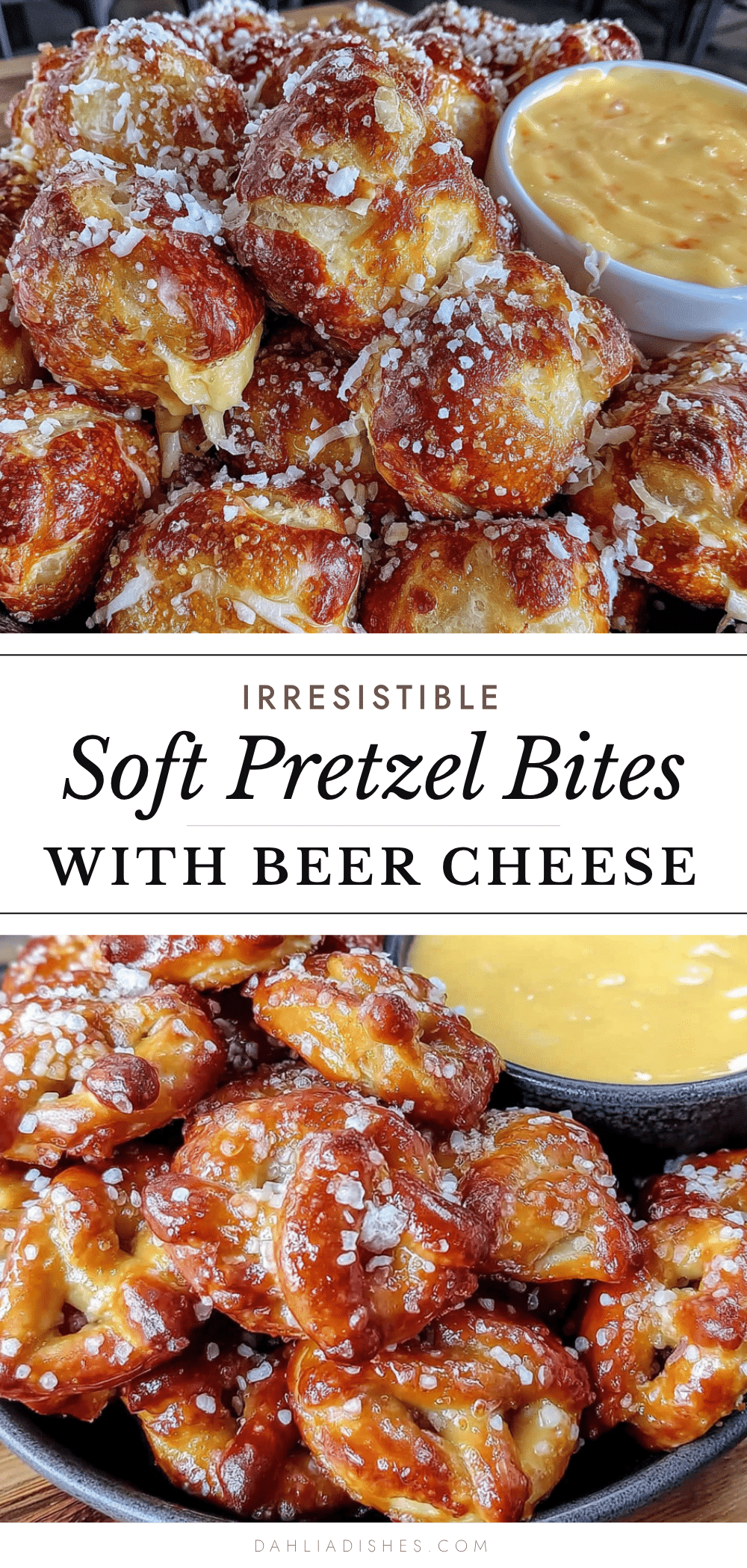 homemade soft pretzel bites with beer cheese dip recipe