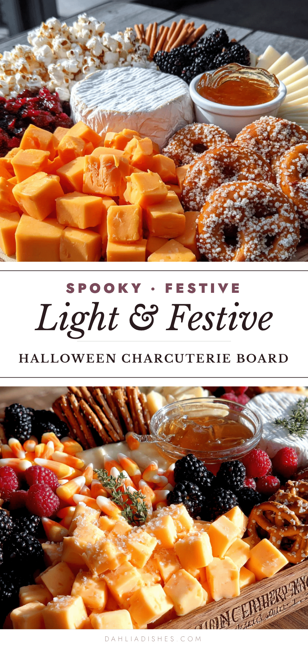 light & festive halloween charcuterie board recipe