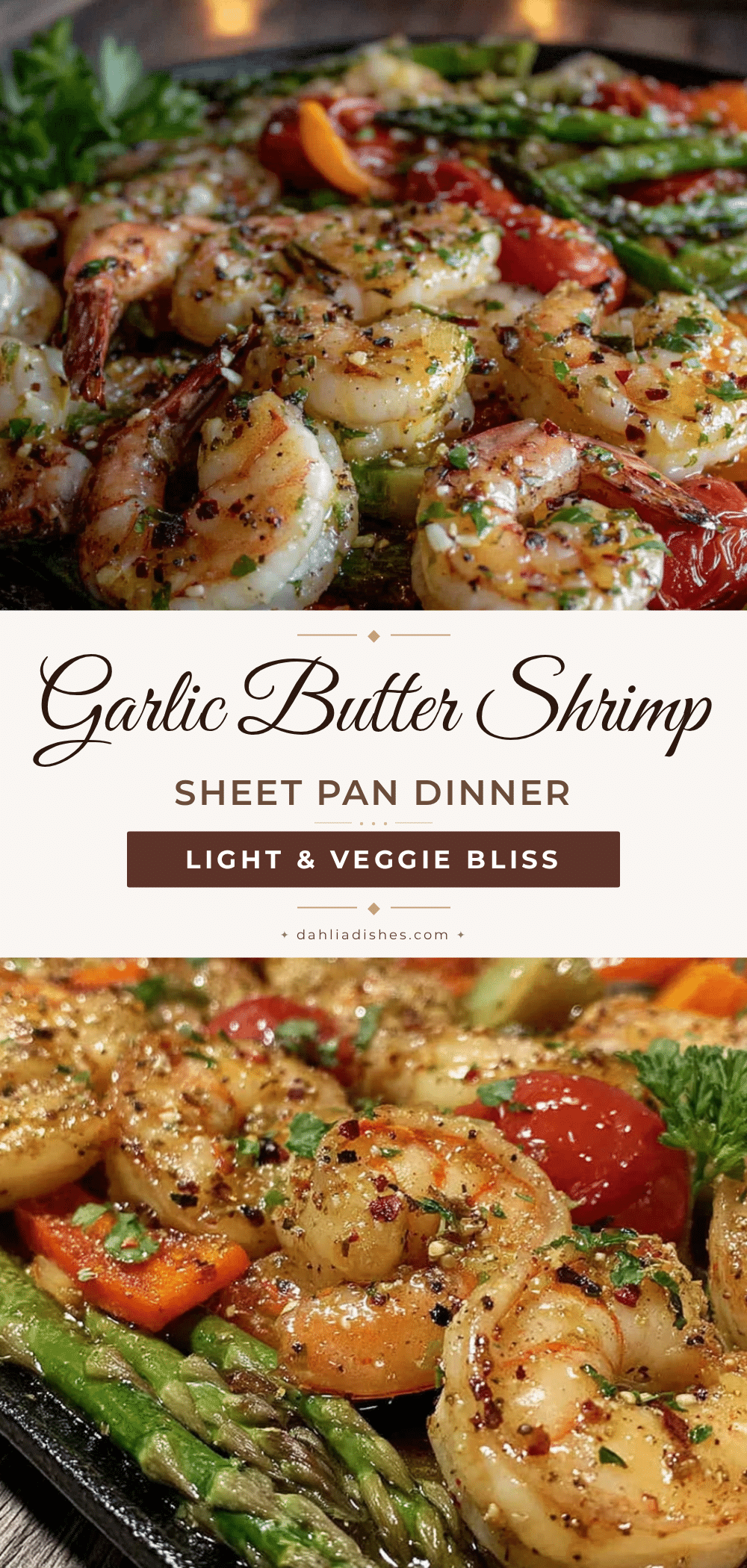light garlic butter shrimp and veggies recipe